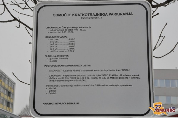 Parkomati v Murski Soboti kljub napovedim še ne delujejo