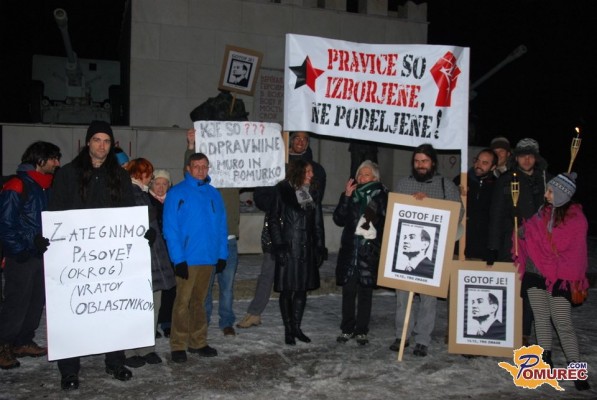 FOTO: »Druga prekmurska vstaja« v Murski Soboti