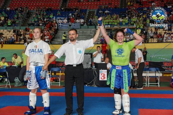 Aleša Bagari iz Rakičana postala evropska prvakinja v kickboksu