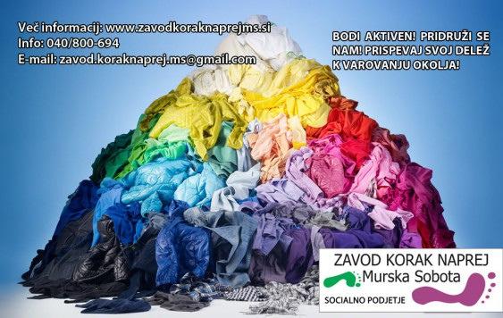 Od 25. do 30. novembra akcija zbiranja starih oblačil 