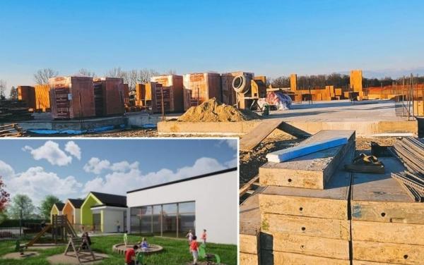 FOTO: V Stogovcih gradijo nov vrtec