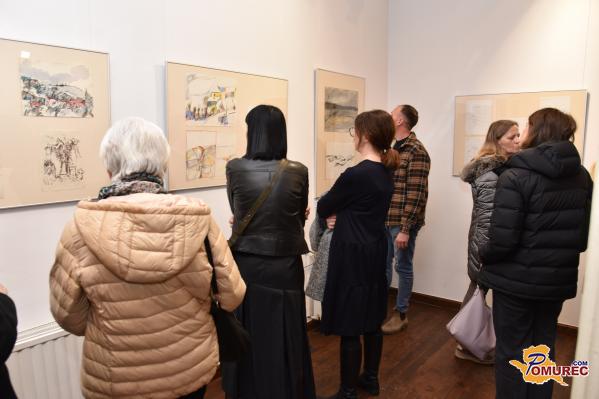 FOTO: Odprli likovno razstavo risb Štefana Galiča