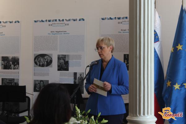 FOTO: Nataša Pirc Musar na obeležitvi 80. obletnice deportacij Judov iz Lendave