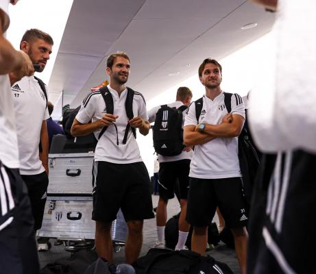 FOTO: Črno-beli prispeli v ZDA