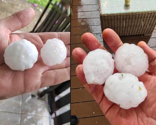 FOTO: V severovzhodni Sloveniji klestila debela toča