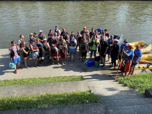 FOTO: Spustili so se po reki Muri