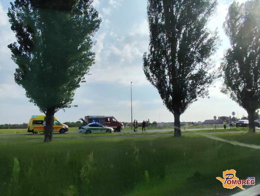 FOTO: Pri soboški bolnišnici prišlo do prometne nesreče 