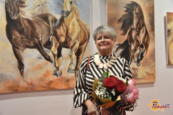 FOTO: Danica Bagari razstavljala svoja likovna dela v Murski Soboti