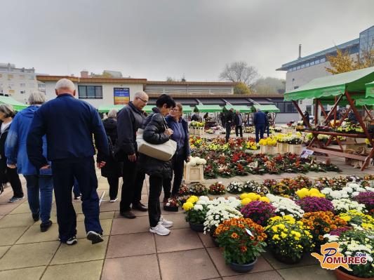 FOTO: Pisani cvetlični aranžmaji preplavili murskosoboško tržnico