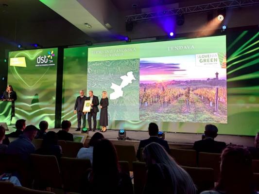 Lendava se uveljavlja kot trajnostna turistična destinacija z novim priznanjem