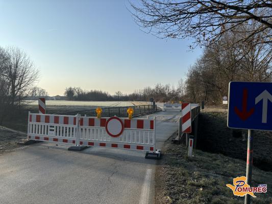 FOTO: Most čez Ledavo je zaprt