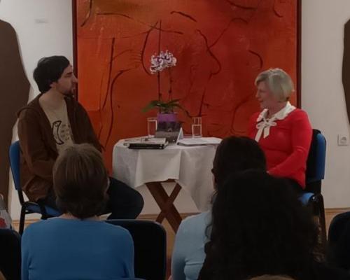 FOTO: Literarni večer z Denisom Škofičem v Ljutomeru