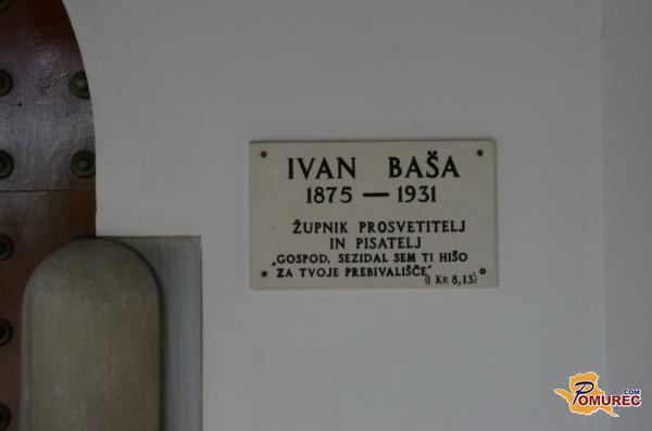 Spomin na Ivana Bašo, duhovnika in narodnega buditelja Prekmurja