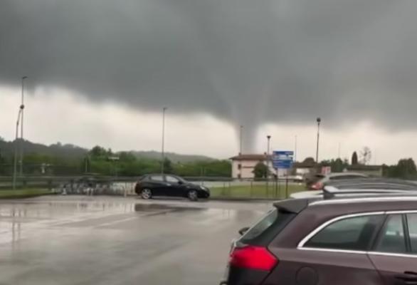 VIDEO: V bližini meje s Slovenijo se je razvil tornado