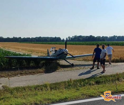 Zasilni pristanek ultralahkega letala v Odrancih. Za kakšno letalo gre?