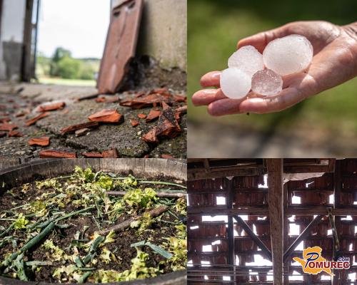 FOTO in VIDEO: Grozljivi prizori iz občine Šalovci: Toča uničila strehe, avtomobile in naravo