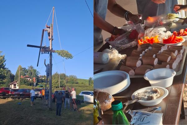 FOTO: V Strehovcih obudili tradicijo postavitve društvenega klopotca