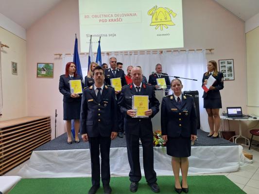 FOTO: PGD Krašči obeležil 80. obletnico delovanja s slavnostno sejo