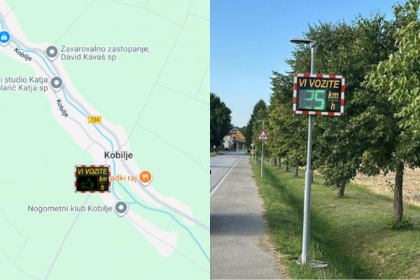 V Kobilju nov pametni prikazovalnik hitrosti razkril zaskrbljujoče številke