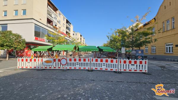 FOTO: Priprave na festival v polnem teku – zaprt osrednji del Murske Sobote