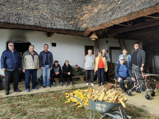 FOTO: Ličkanje koruze pri Cilini iži v duhu starih časov