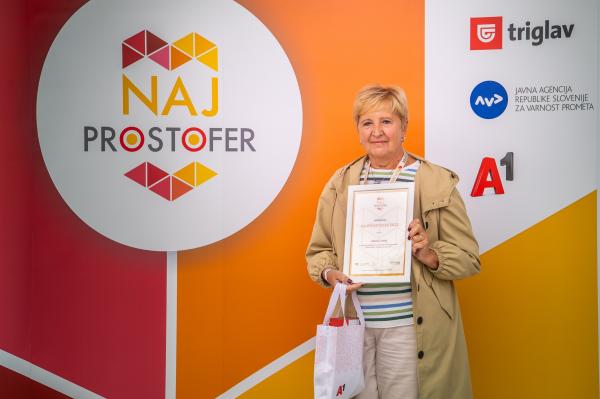 FOTO: Naj prostovoljna voznica v Mestni občini Murska Sobota je Jožica Viher