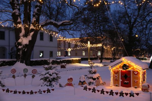 FOTO: Nočni sprehod po zasneženi Lendavi