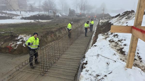 Dela na visokovodnih nasipih v Razkrižju potekajo tudi pozimi