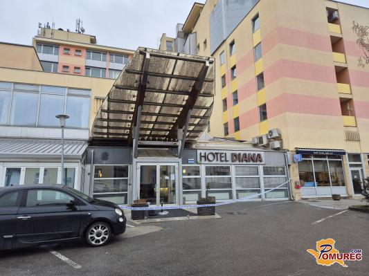 FOTO in VIDEO: Po nočnem vlomu Hotel Diana zapečaten