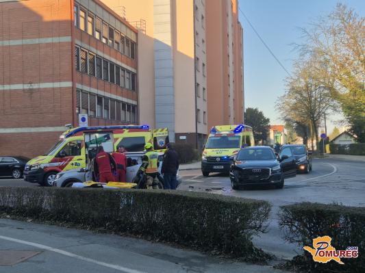 FOTO in VIDEO: Huda prometna nesreča na Lendavski, posredovali gasilci in reševalci