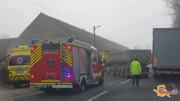 FOTO in VIDEO: V Rakičanu prometna nesreča z udeležbo tovornjaka