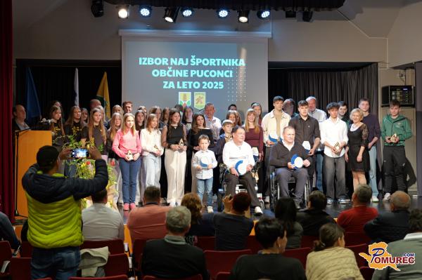 FOTO in VIDEO: Puconci nagradili najboljše športnike leta 2025
