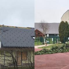 Na območju severovzhodne Slovenije podrta drevesa in odkrite strehe, veter se še krepi