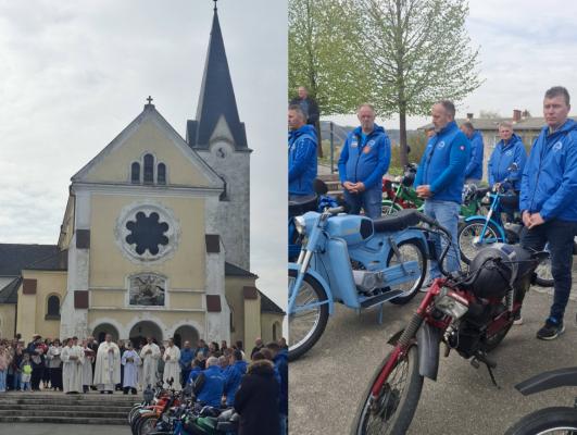FOTO: Na Goričkem nadaljujejo tradicijo blagoslova mopedov
