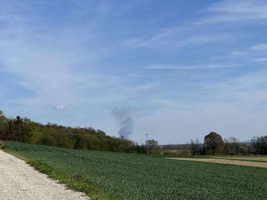 FOTO in VIDEO: Oblak dima nad Pomurjem, kaj gori?