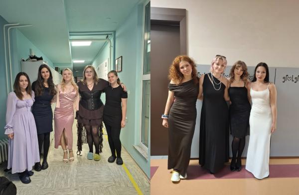 FOTO: Hodniki gimnazije zasijali v elegantnih opravah