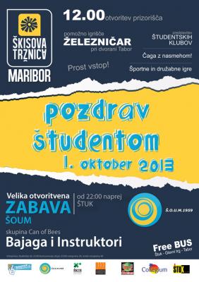 V Mariboru že prvega oktobra Škisova tržnica in zabava za študente