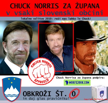 Zabavne volitve: Chuck Norris za župana!