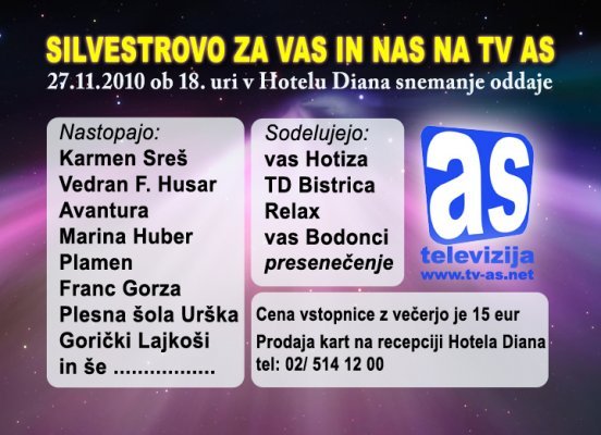 Silvestrovo bo že jutri