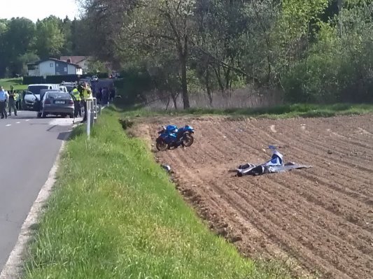 Na Goričkem umrl 27-letni voznik motornega kolesa