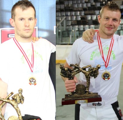 Pomurska kickbokserja David Žibrat in Dejan Vajs zmagala v Avstriji