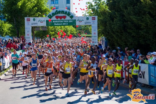 FOTO: V Radencih odtekli 33. Maraton treh src - zmagal Kenijec, tekel tudi Borut Pahor