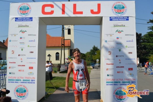 FOTO: Dvojni Ironman: Frühwirth prvi na cilju, domačin Fister odstopil