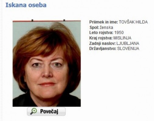 Policija prijela Hildo Tovšak