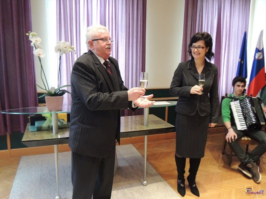 FOTO: Sprejem ob osemdesetletnici Miroslava Steržaja
